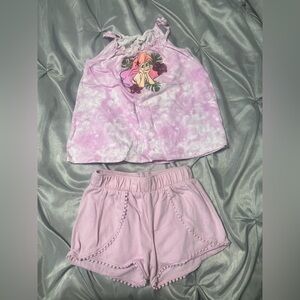 Pink Tie-Dye Tank and Shorts Set